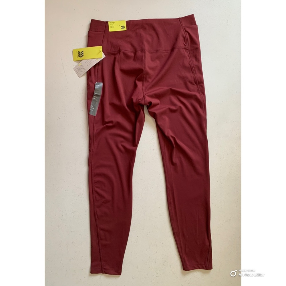 All In Motion Garnet Red Brushed Sculpt High-Rise Legging Size XXL NWT - Picture 6 of 14